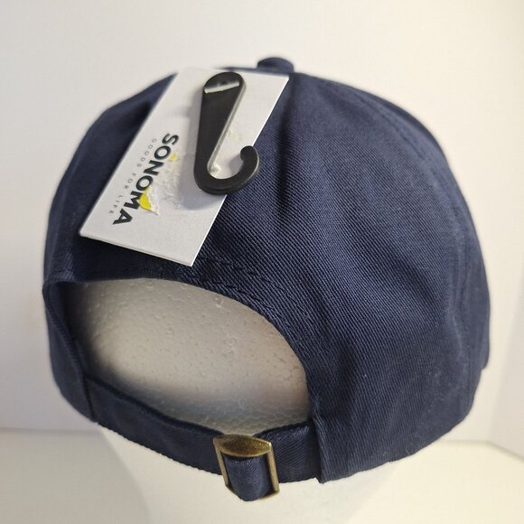 Cool Cat Lady Sonoma Womens Adjustable Baseball Cap Navy Embroidered 100% Cotton - Picture 3 of 9